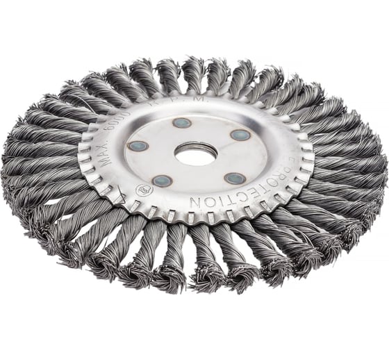 Изображение товара Щетка плоская (200х22.2 мм; витая; сталь 0.5 мм) для УШМ Elitech 1820.073700