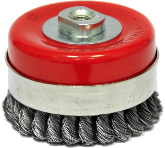 Изображение товара Щетка чашечная усиленная (100 мм; М14; витая 0.5 мм) для УШМ Elitech 1820.075500