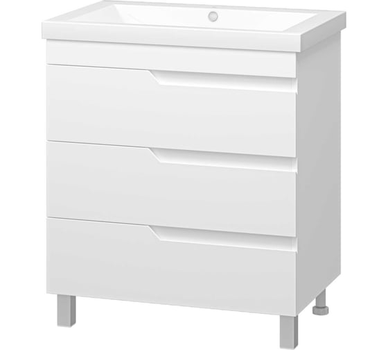 Изображение товара Напольная тумба Misty Софт - 75 с 3 ящиками, эмаль П-Соф-01075-0113Я