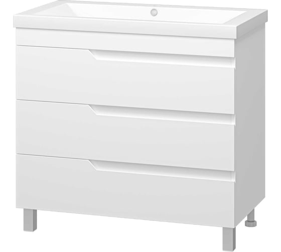 Изображение товара Напольная тумба Misty Софт - 90 с 3 ящиками, эмаль П-Соф-01090-0113Я