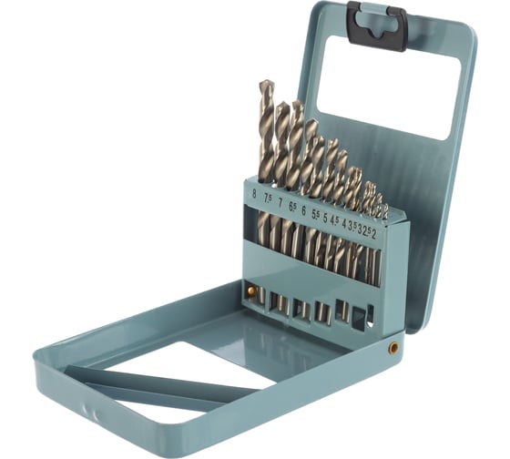 Изображение товара Набор сверл по металлу 2 - 8 мм, металлический короб, 13 шт. РемоКолор 36-8-301