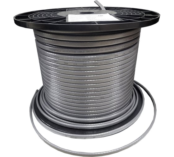 Изображение товара Греющий кабель для труб и водостока EASTEC саморегулирующийся экранированный 16 Вт/м с УФ-защитой 10 м CR-10м SRL 16-2 CR-10м