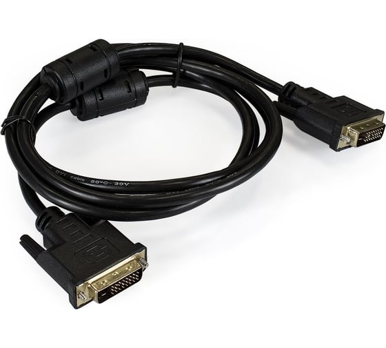 Изображение товара Кабель ExeGate DVI dual link EX-CC-DVI2F-1.8 25M 25M, 1,8м, 2 фильтра, позолоченные контакты 191094