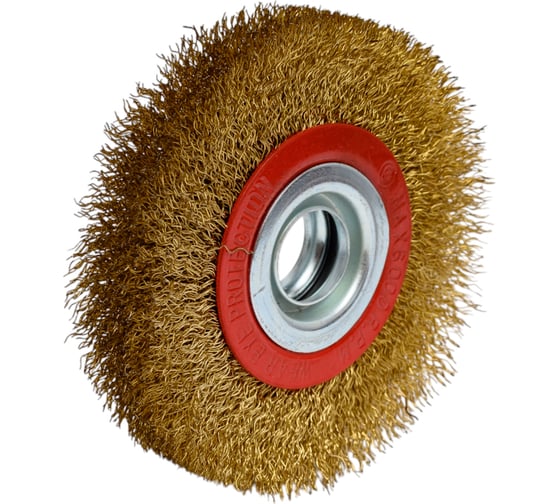 Изображение товара Щетка-крацовка круглая, диаметр 100 мм, посад. диаметр 20/16/13 мм РемоКолор 45-2-610