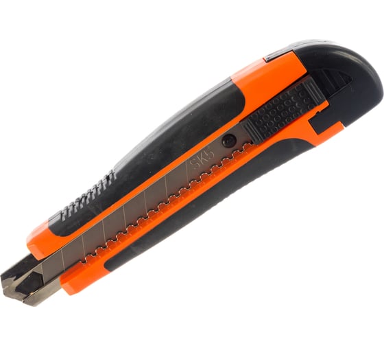 Изображение товара Нож с прорезиненной ручкой 18мм AV Steel AV-900518