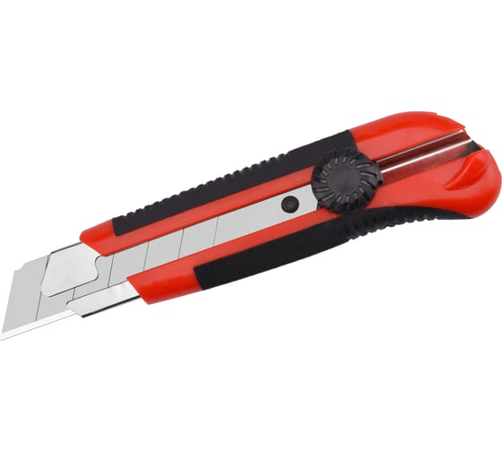 Изображение товара Нож с прорезиненной ручкой 25мм AV Steel AV-900525