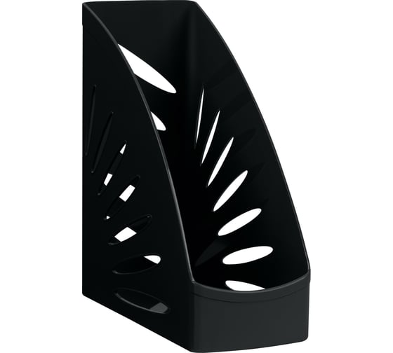 Изображение товара Лоток для бумаг Стамм вертикальный тропик, черный, ширина 110мм ЛТВ-31107