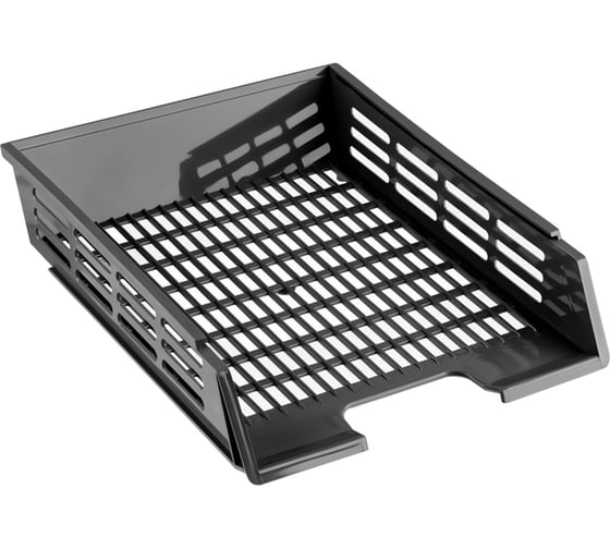 Изображение товара Лоток для бумаг Стамм горизонтальный xxl, черный ЛТГ-30570