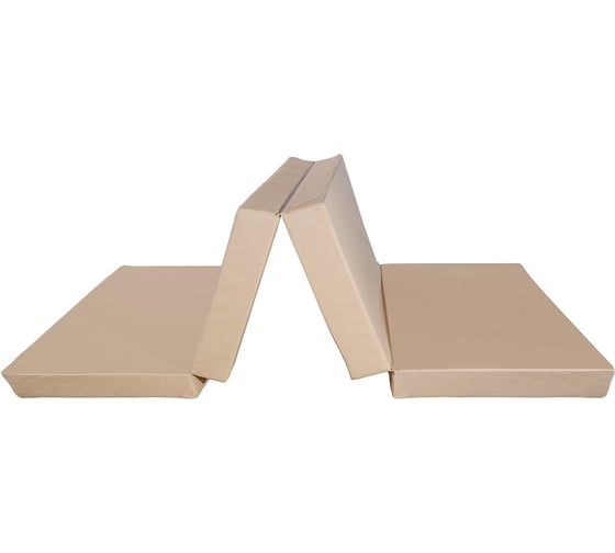 Изображение товара Складной мат КМС № 5, 100х200х10 см, 3 сложения, бежевый СГ000002248