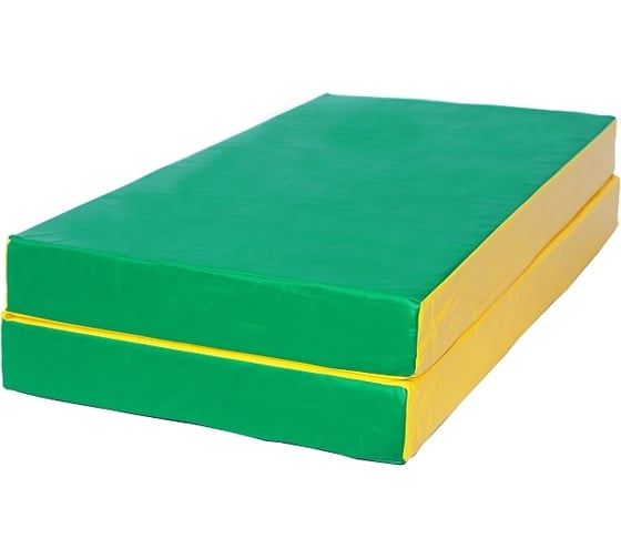 Изображение товара Складной мат КМС № 3, 100х100х10 см, зелёно/жёлтый 1959