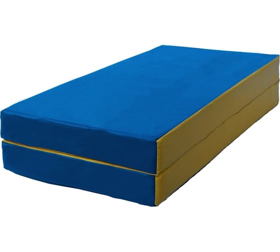 Изображение товара Складной мат КМС № 3, 100х100х10 см, сине/жёлтый 119