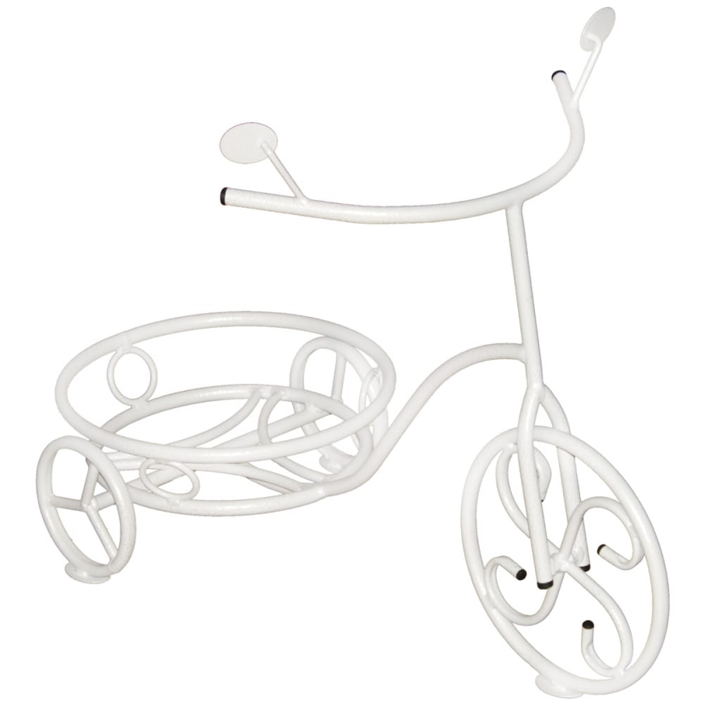 фото Напольная подставка на 1 горшок комплект-агро велосипед, белая ka6204w