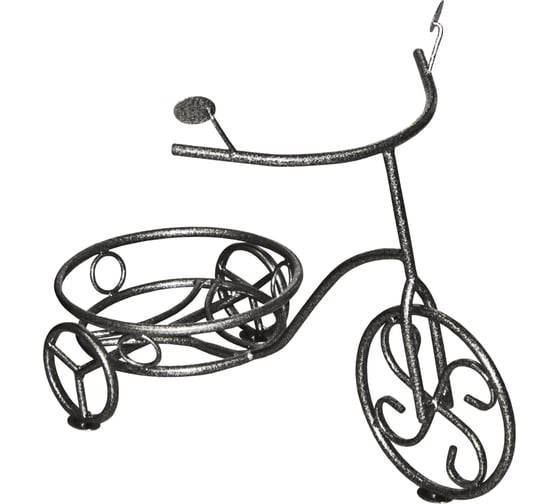 Изображение товара Напольная подставка на 1 горшок Комплект-АГРО Велосипед серая KA6204G