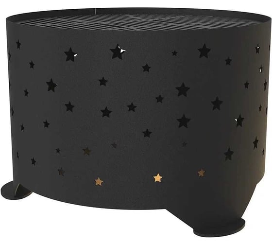 Изображение товара Комплект: костровая чаша с решеткой гриль FIRE-HOUSE звезды диаметр 50 с плоским дном Pd5-500звезды