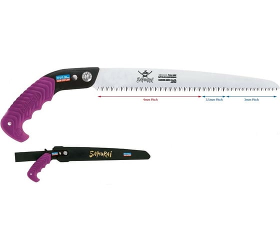 Изображение товара Пила с прямым полотном с переменным шагом в чехле, с поясным креплением SAMURAI GSW-300-LMH