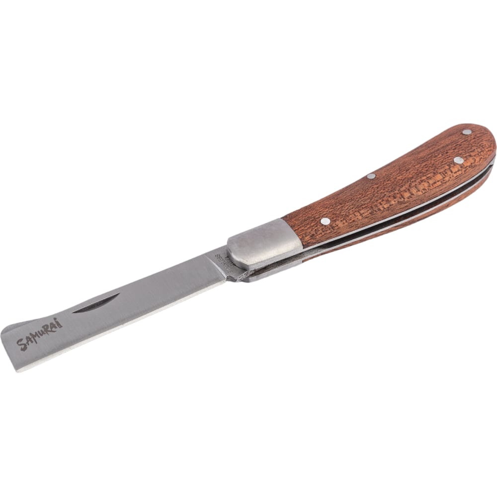 Складной прививочный нержавеющий нож SAMURAI нож складной рукоятка дерево 200 мм t2022 468