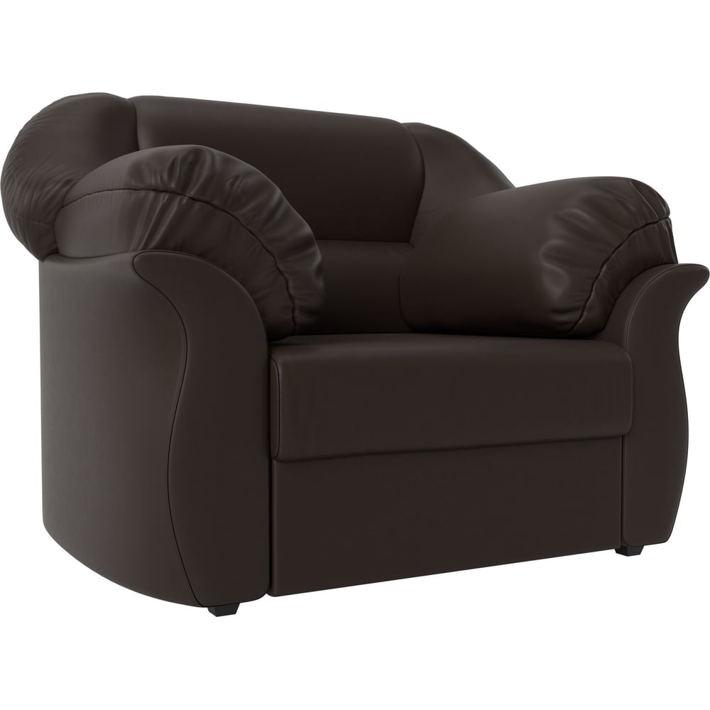 Изображение товара Современное кресло Лига диванов Карнелла 105851 из экокожи коричневого цвета