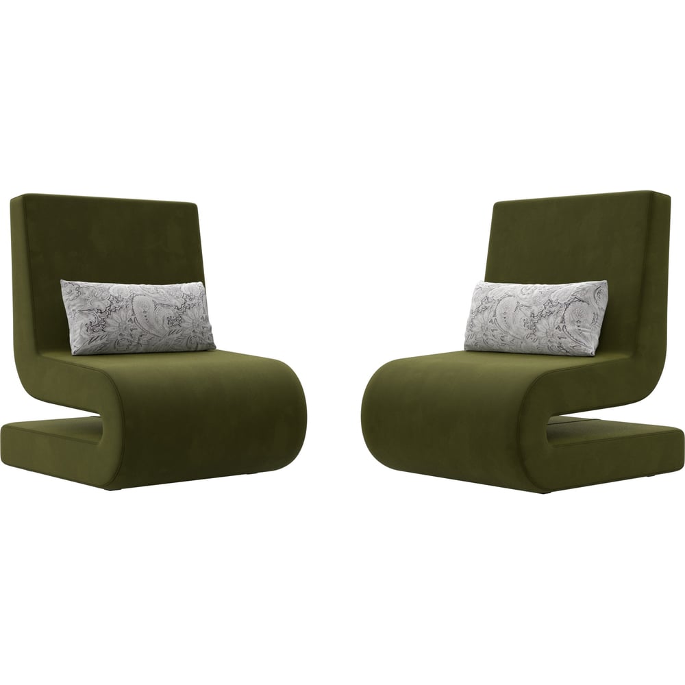 Изображение товара Кресло Лига диванов Волна современное стильное микровельвет белый