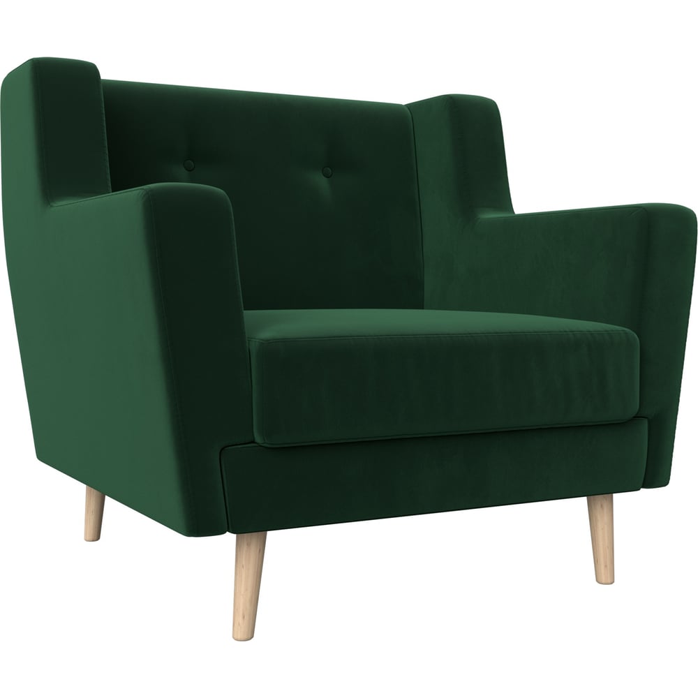 Изображение товара Кресло Лига диванов Брайтон 108867 современное мягкое велюровое зеленое