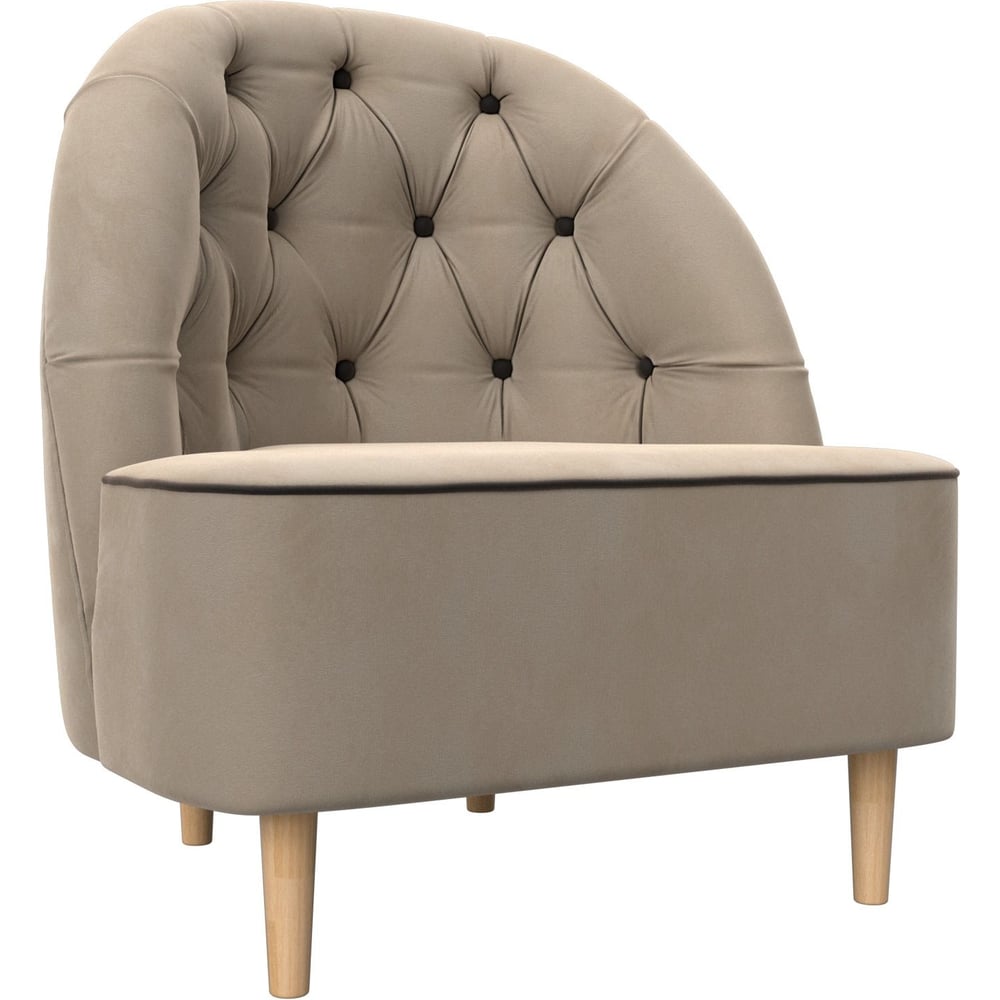 Изображение товара Кресло Лига диванов Амиса 110038 современное комфортное велюровое бежевое