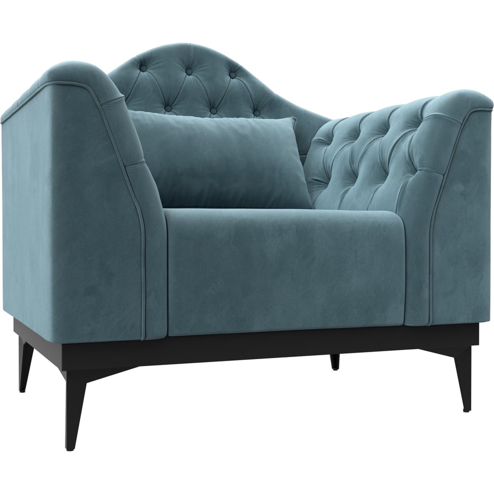 Изображение товара Кресло Лига диванов Флорида в стиле современный из велюра бирюзовое