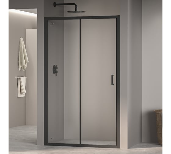 Изображение товара Душевая дверь RGW 180x195 PA-14 в чёрный, прозрачное, 6 мм 178-182 41081418-14