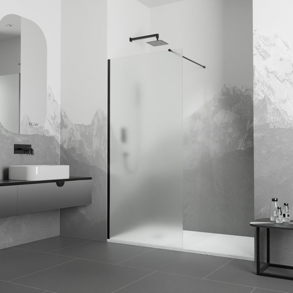 Изображение товара Душевая перегородка RGW 80x195 WA-010 матовое стекло анодированный алюминий