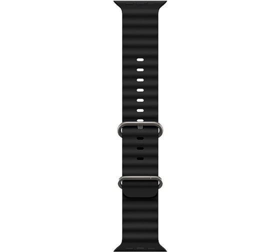 Изображение товара Ремешок Hoco iwatch wa12 original marine silicone 42/44/45/49 мм силикон, черный 0L-00057696