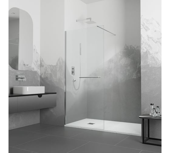 Изображение товара Душевая перегородка RGW 120x195 WA-040 хром, прозрачное, 8 мм 35104012-11