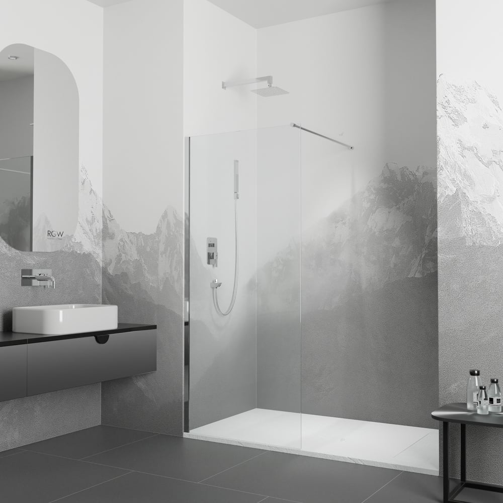 Изображение товара Душевая перегородка RGW 110x195 WA-002 хром прозрачное 6 мм