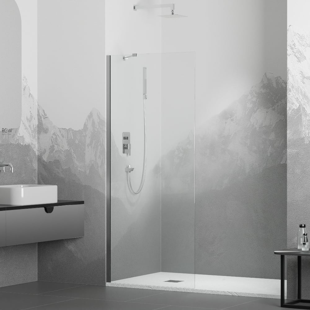 Изображение товара Душевая перегородка RGW 120x195 WA-110 хром прозрачное стекло 8 мм
