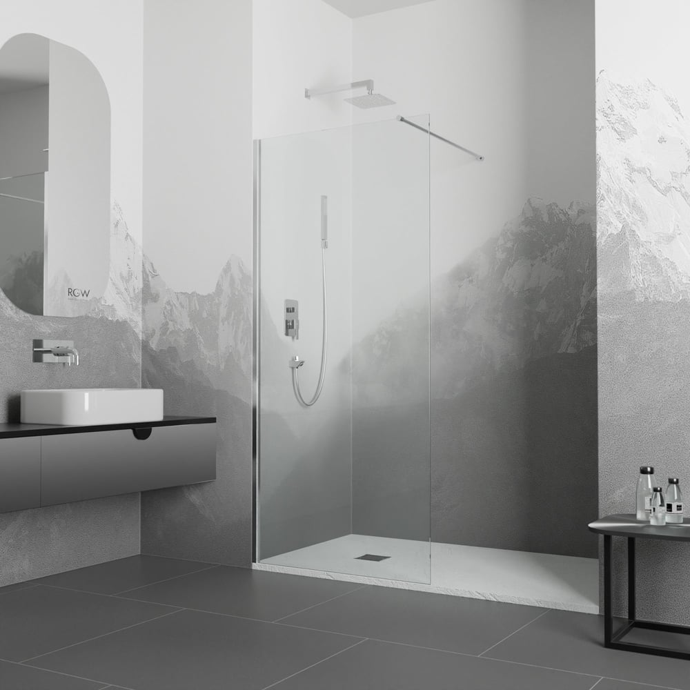 Изображение товара Душевая перегородка RGW 90x195 WA-010 хром прозрачное стекло 8 мм