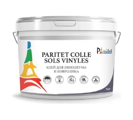 Изображение товара Клей для линолеума и ковролина Paritet Colle sols vinyles, 2.5 л PD-057