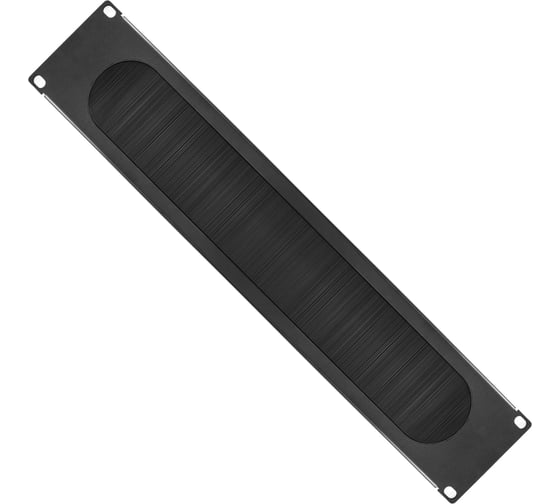 Изображение товара Кабельный органайзер ExeGate c щеточным вводом BP19-2UM 19дюйма 2U, металлический, цвет черный, RTL 292875