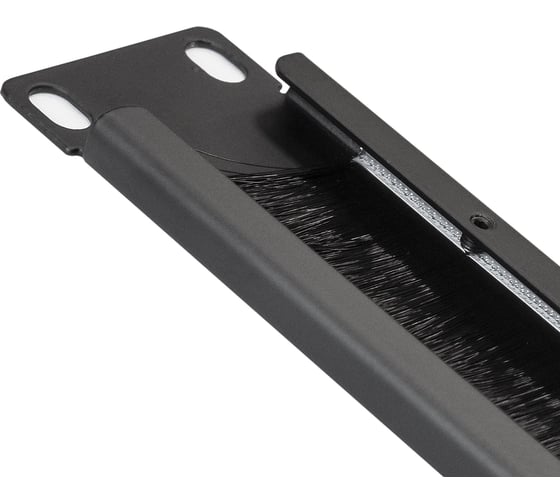 Изображение товара Кабельный органайзер ExeGate c щеточным вводом BP19-1UM 19дюйма 1U, металлический, цвет черный, RTL 292874