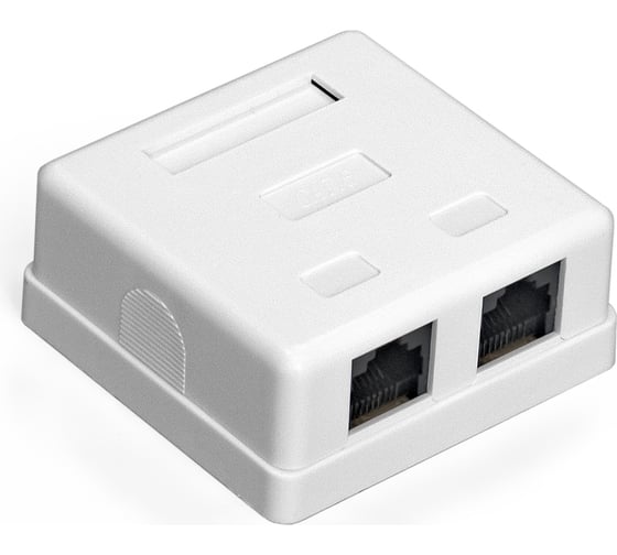 Изображение товара Внешняя двойная розетка ExeGate SM2-RJ45-C6 RJ-45 кат.6 UTP Krone 110 292845