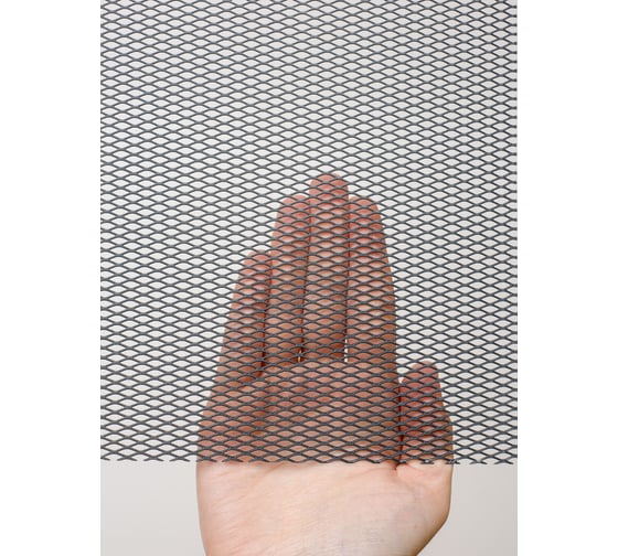 Изображение товара Сетка ЦПВС Фабрика сеток Железный слон просечно - вытяжная, ромб 10x4 мм, перемычка 0.7x0.85 мм, лист 1000x2000 мм, оцинкованная, неокрашенная ПВЛ для мебели, потолочных панелей, вентиляции PVS000007 1004-07-085-1-2Z