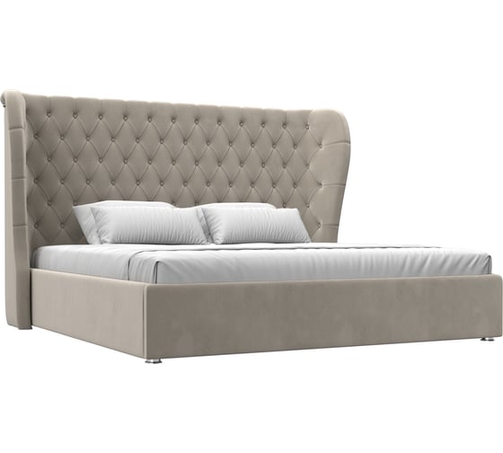 Изображение товара Интерьерная кровать Лига диванов Далия 200 микровельвет бежевый 108367
