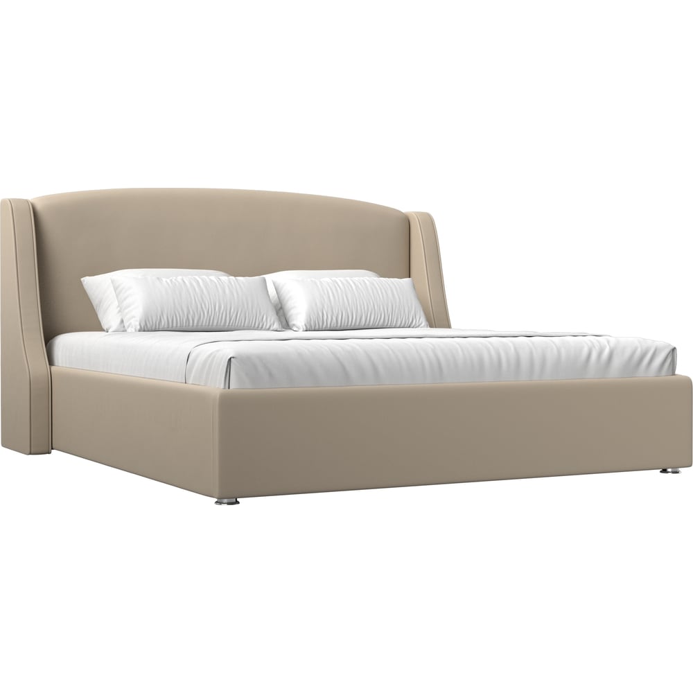 Изображение товара Интерьерная кровать Лига диванов Лотос 160 см экокожа бежевый современный стиль