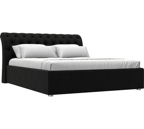 Изображение товара Интерьерная кровать Лига диванов Сицилия 160 микровельвет черный 101107