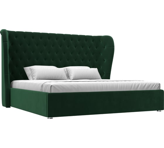Изображение товара Интерьерная кровать Лига диванов Далия 200 велюр зеленый 108373