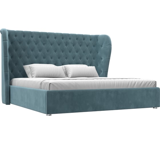 Изображение товара Интерьерная кровать Лига диванов Далия 200 велюр бирюзовый 108372