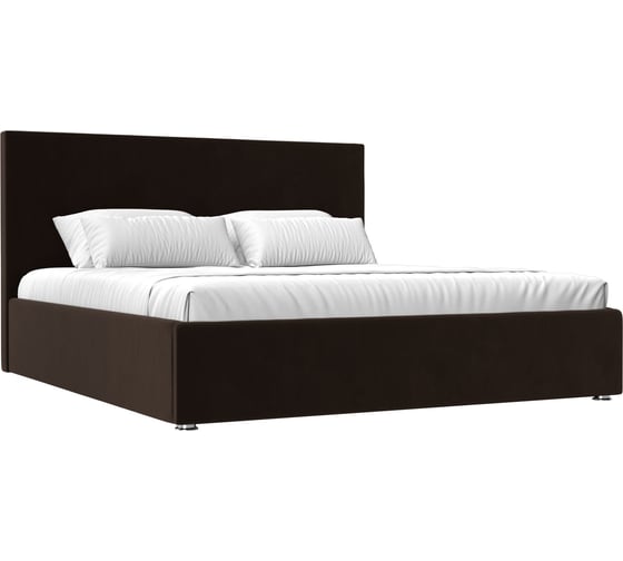 Изображение товара Интерьерная кровать Лига диванов Кариба 180 микровельвет коричневый 108326