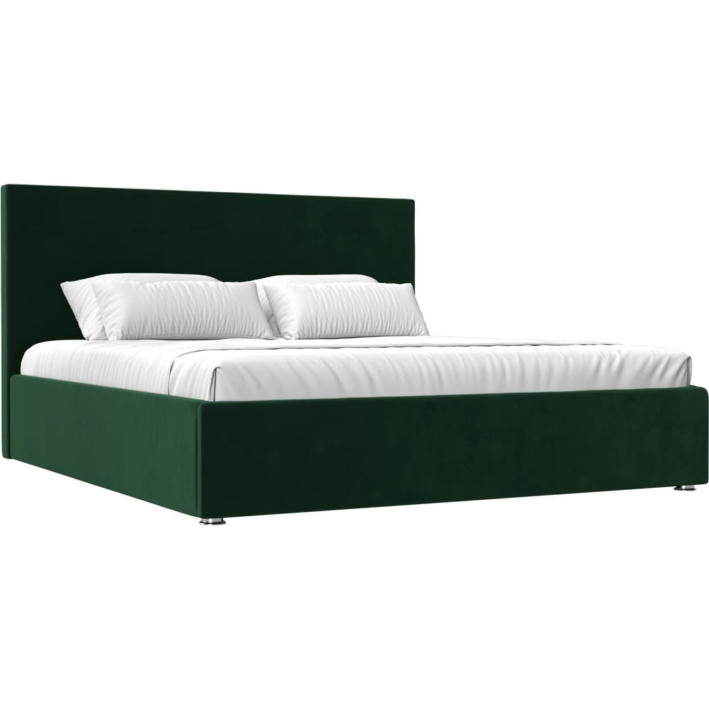 Изображение товара Интерьерная кровать Лига диванов Кариба 180 велюр зеленый современная спальня