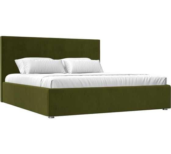 Изображение товара Интерьерная кровать Лига диванов Кариба 180 микровельвет зеленый 108335