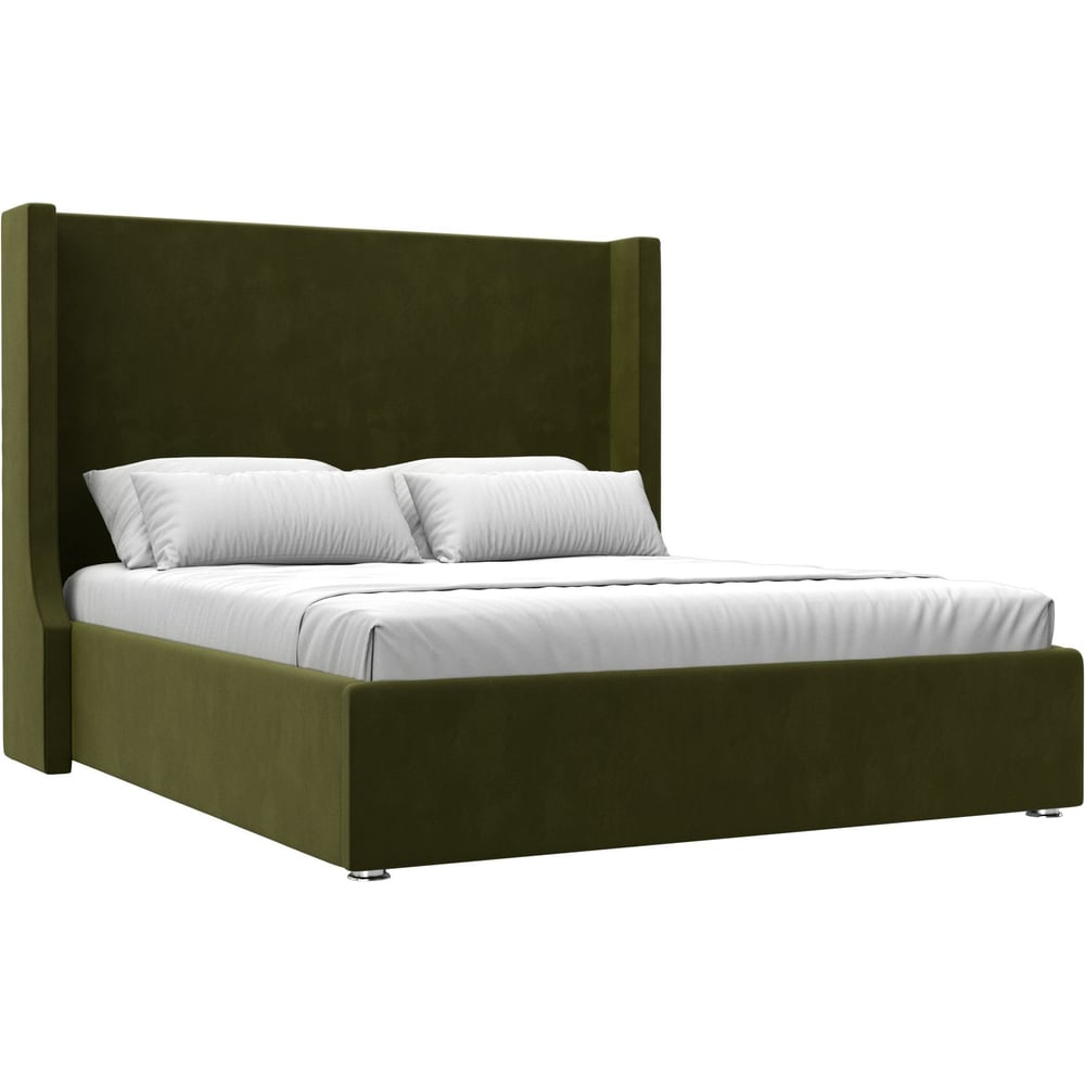 Изображение товара Интерьерная кровать Лига диванов Ларго 160 микровельвет зеленый 101325