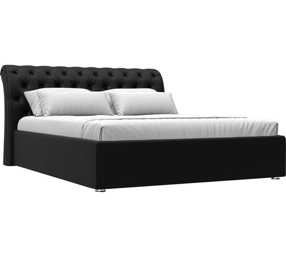 Изображение товара Интерьерная кровать Лига диванов Сицилия 160 экокожа черный 28486