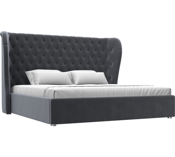 Изображение товара Интерьерная кровать Лига диванов Далия 200 велюр серый 108375