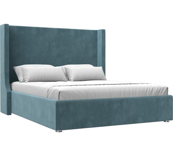 Изображение товара Интерьерная кровать Лига диванов Ларго 160 велюр бирюзовый 101318