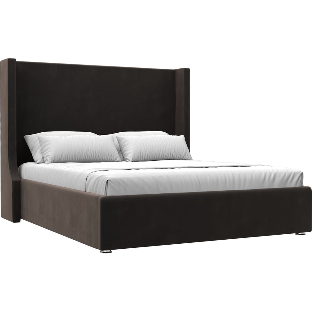 Изображение товара Интерьерная кровать Лига диванов Ларго 160 коричневая велюр